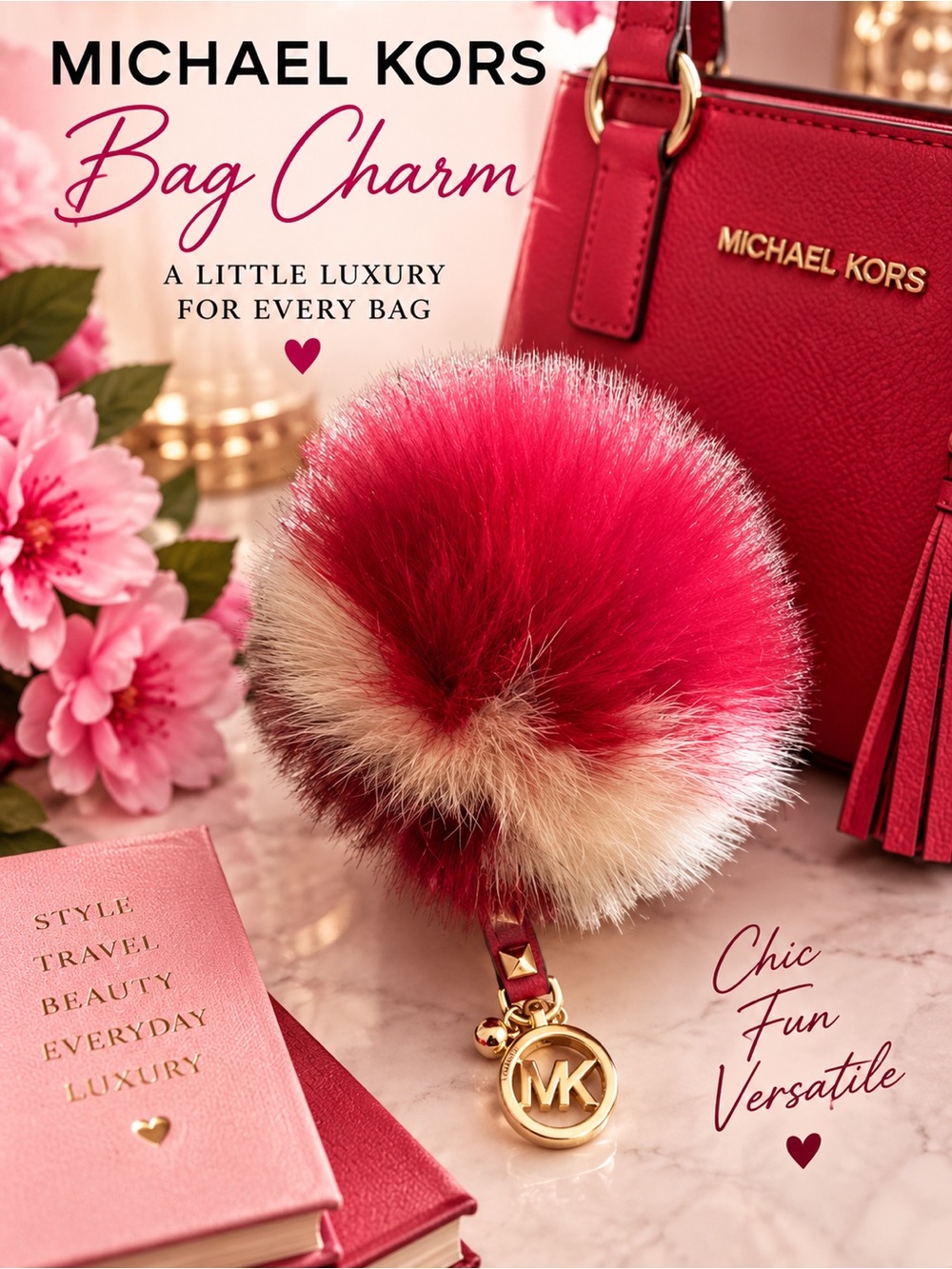 Michael Kors Key‎ Chain & Bag Charm Accessory for your MK bags.